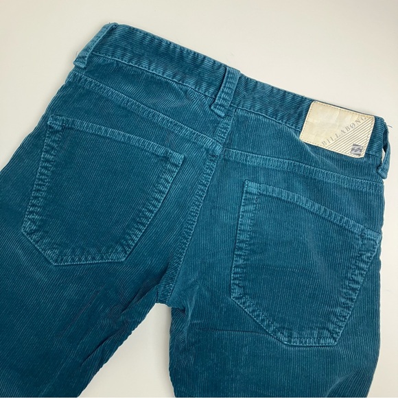 5/30$ Billabong Kid's Teal Straight Corderoy Pants Size 26 - Picture 2 of 11